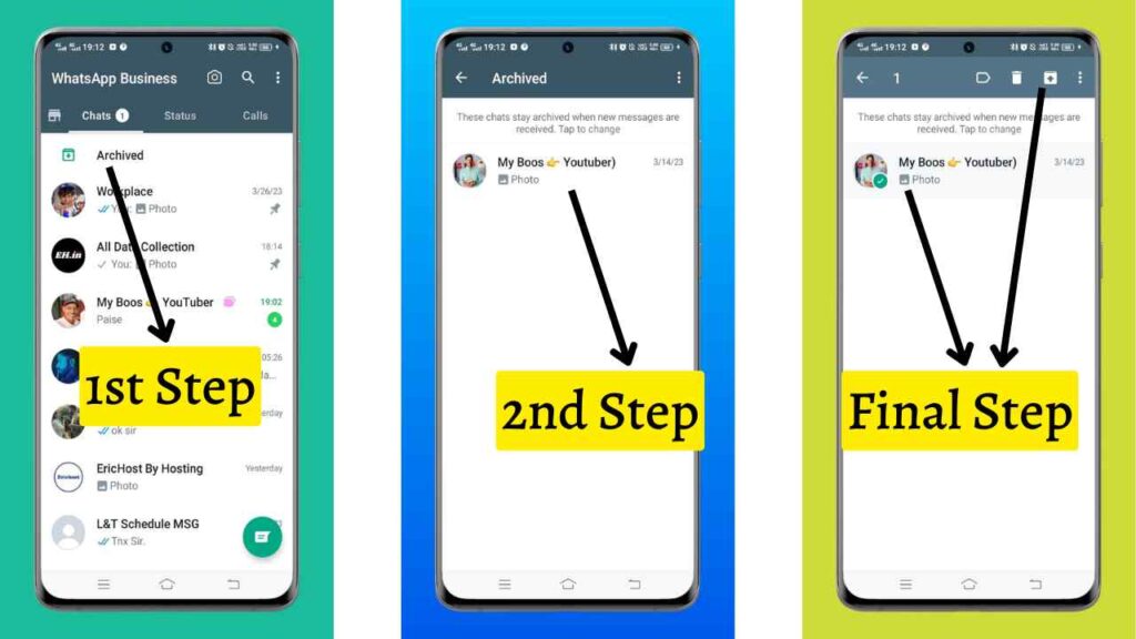 how to archive whatsapp chat