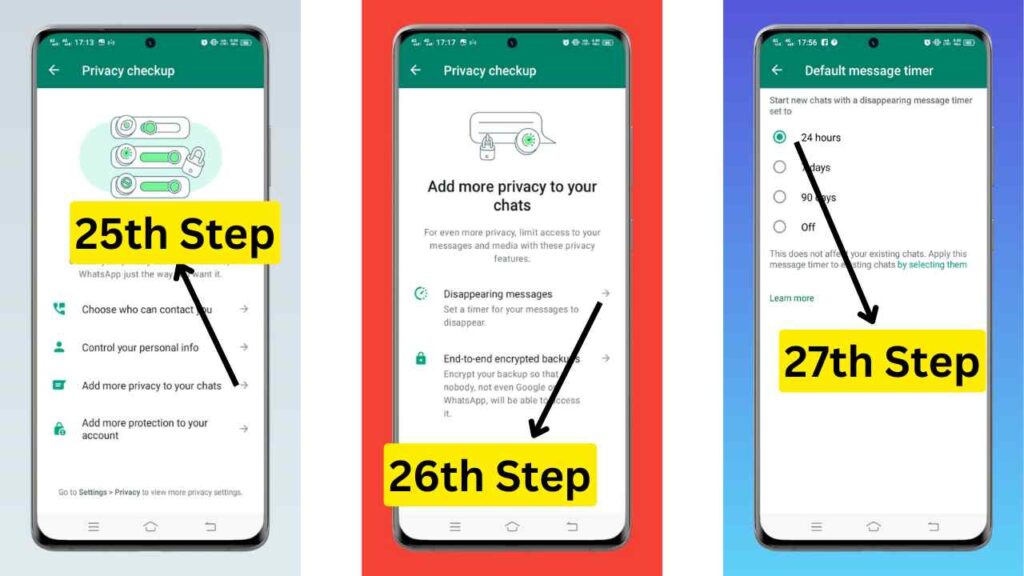 Whatsapp Privacy Checkup Screen