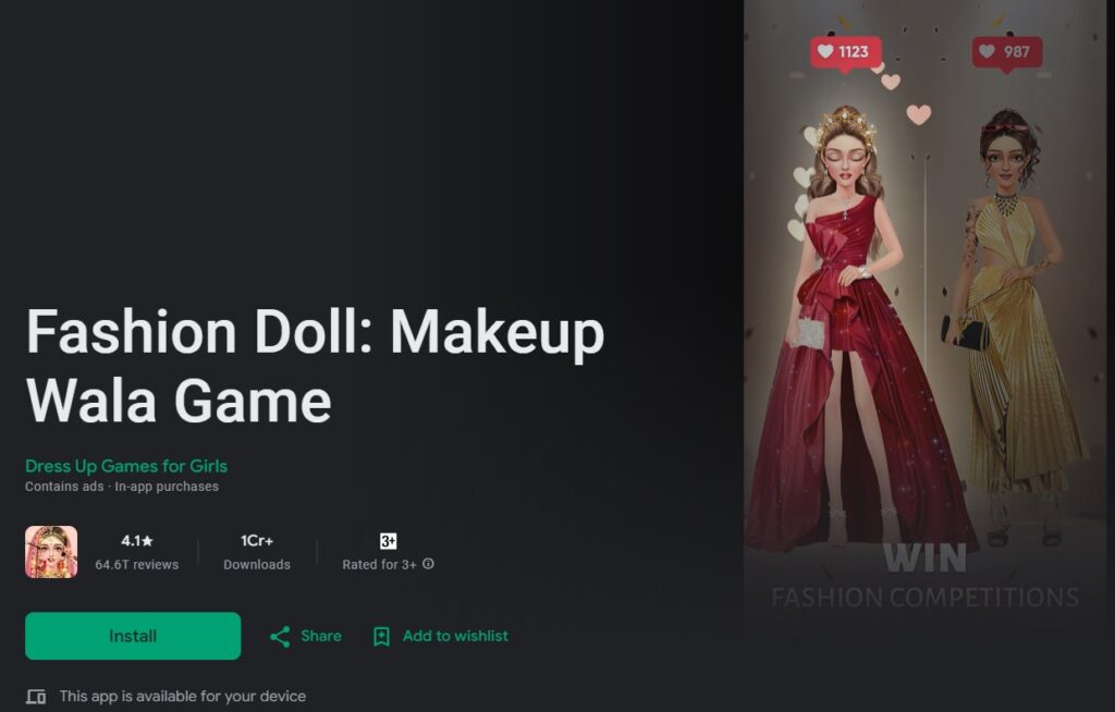 Fashion Doll: Makeup Wala Game