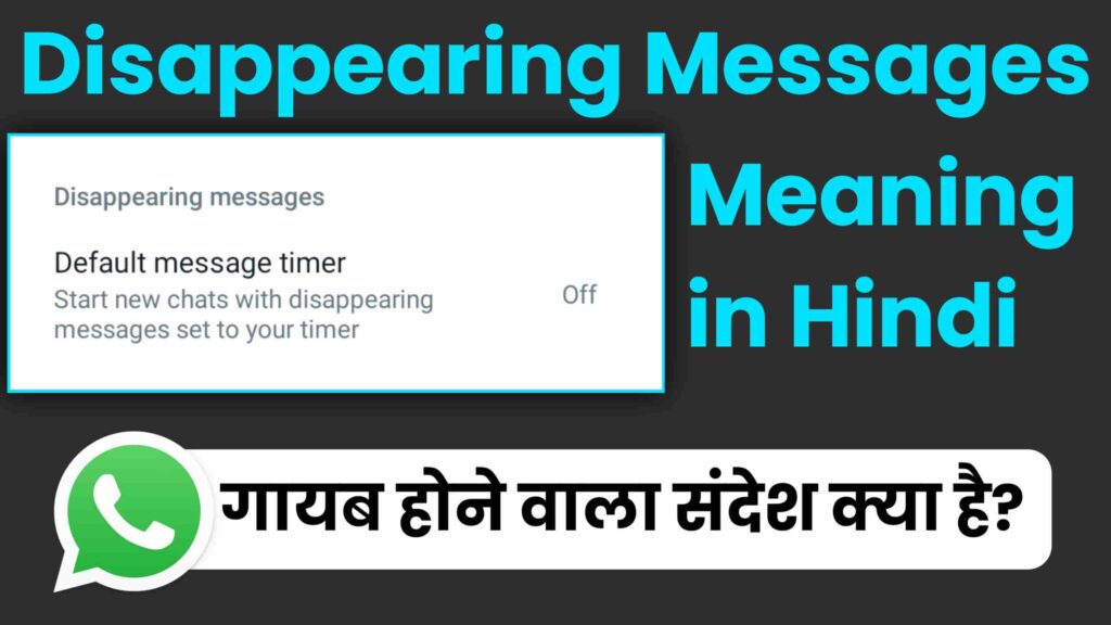 Disappearing Messages Meaning in Hindi