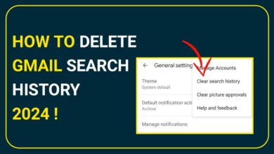Delete Gmail Search History