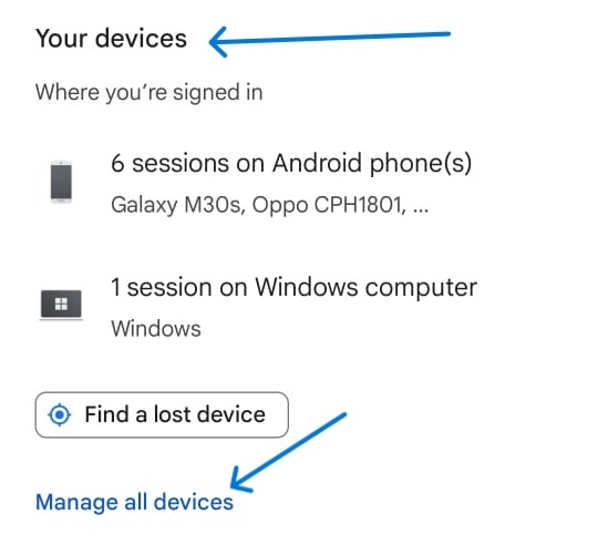 Google Account all devices 