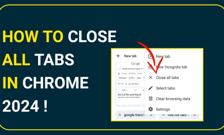 How to Close all tabs in chrome