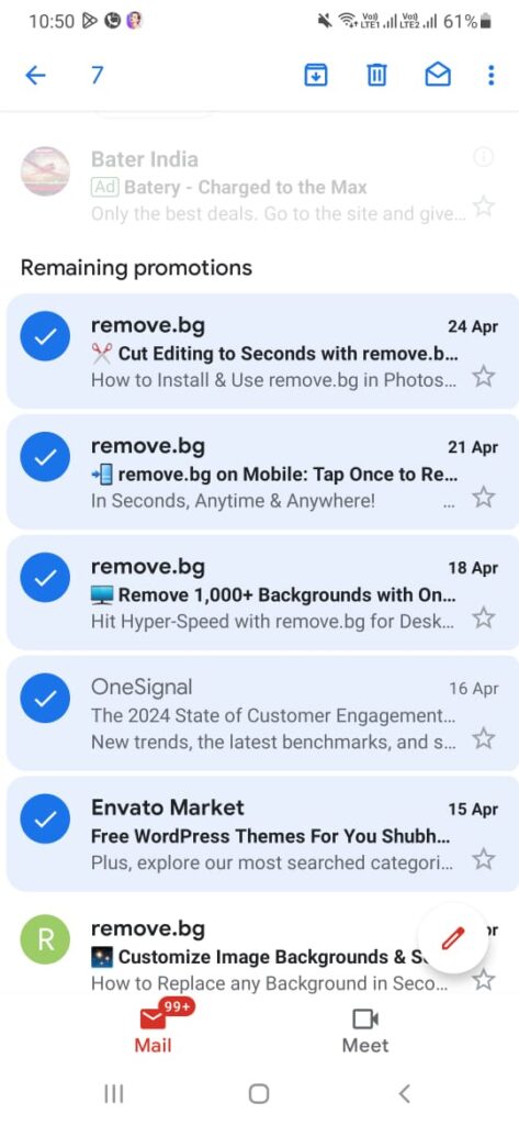 delete all promotion emails in gmail