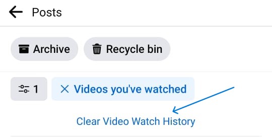 Clear video watch history
