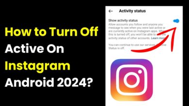 How to Turn off active on instagram android
