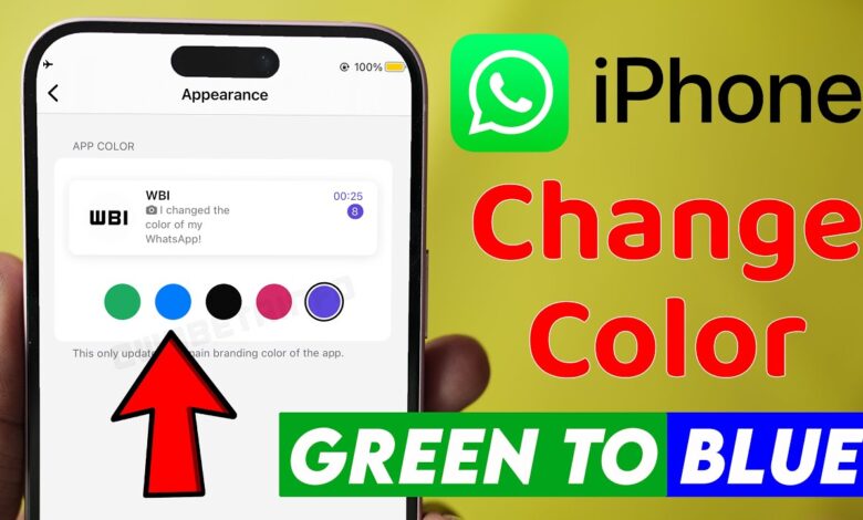 WhatsApp Green Color Change to Blue